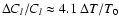$\Delta C_l/C_l\approx 4.1 ~\Delta
T/T_0$