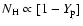 $N_{\rm H} \propto [1-Y_{\rm p}]$