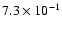 $7.3\times 10^{-1} $
