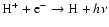 ${\rm H^+ + e^-\rightarrow H} + h \nu$