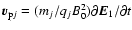 $\vec v_{{\rm p}j}= (m_j/q_jB_0^2) \partial \vec E_1/\partial t$
