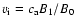 $v_{\rm i}=c_{\rm a} B_1/B_0$