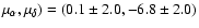 $\mu_{\alpha}, \mu_{\delta}) = (0.1 \pm 2.0, -6.8 \pm 2.0)$