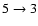 $5\rightarrow3$
