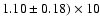 $1.10\pm0.18)\times 10$