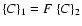 ${\left\{C\right\}}_{\rm 1}=F~{\left\{C\right\}}_{\rm 2}$