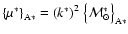 ${\left\{\mu^*\right\}}_{\rm A*}={\left(k^*\right)}^2~
{\left\{{\cal M}_\odot^*\right\}}_{\rm A*}$