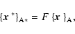 \begin{displaymath}
{\left\{\mbox{\boldmath$x$ }^*\right\}}_{\rm A*}=F~{\left\{\mbox{\boldmath$x$ }\right\}}_{\rm A},
\end{displaymath}