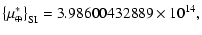 $\displaystyle {\left\{\mu_\oplus^*\right\}}_{\rm SI}=3.98600432889\times10^{14},$