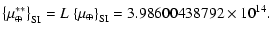 $\displaystyle {\left\{\mu_\oplus^{**}\right\}}_{\rm SI}=L~{\left\{\mu_\oplus\right\}}_{\rm SI}=3.98600438792\times10^{14}.$