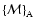 ${\left\{{\cal M}\right\}}_{\rm A}$