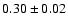 $0.30 \pm 0.02$