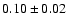 $0.10\pm0.02$