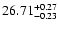 $26.71^{\rm +0.27}_{\rm -0.23}$