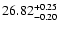 $26.82^{\rm +0.25}_{\rm -0.20}$