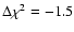 $\Delta\chi^2= -1.5$
