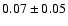 $0.07\pm0.05$