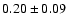 $0.20\pm0.09$