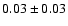 $0.03\pm0.03$