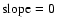 $\rm slope=0$