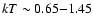 $kT\sim 0.65{-}1.45$
