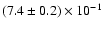 $(7.4\pm0.2)\times 10^{-1}$