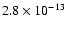 $2.8\times10^{-13}$