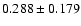 $ 0.288 \pm 0.179$