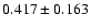 $ 0.417 \pm 0.163$