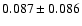 $ 0.087 \pm 0.086$