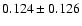 $ 0.124 \pm 0.126$