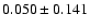 $ 0.050 \pm 0.141$