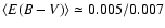 $\langle E(B-V) \rangle \simeq 0.005/0.007$