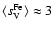 $\langle s_{\rm V}^{\rm Fe}\rangle \approx 3$