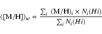 \begin{displaymath}%
\langle {\rm [M/H]} \rangle_w =
{\sum_i ~ ({\rm M/H})_i \times N_i(H {\sc i}) \over \sum_i N_i(H {\sc i})}
\end{displaymath}