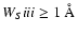 $W_Si {\sc ii} \geq 1~\AA$