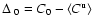 $\Delta_{~ 0} = C_{0 } - \langle C^{\rm u} \rangle$