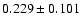 $ 0.229 \pm 0.101$