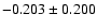 $-0.203 \pm 0.200$