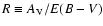 $R \equiv A_{\rm V}/E(B-V)$