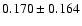 $ 0.170 \pm 0.164$