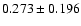 $ 0.273 \pm 0.196$
