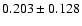 $ 0.203 \pm 0.128$