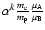 $\alpha^k \frac{m_{\rm e}}{m_{\rm p}}
\frac{\mu_{\rm A}}{\mu_{\rm B}}$
