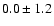 $ 0.0 \pm 1.2 $