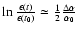 $\ln \frac{\epsilon (t)}{\epsilon
(t_0)} \simeq \frac{1}{2} \frac{\Delta \alpha}{\alpha_0}$