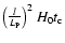 $\left(\frac{l}{L_{\rm P}}\right)^2 H_0 t_{\rm c} $