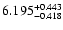 $\rm 6.195_{-0.418}^{+0.443}$