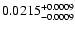 $\rm0.0215_{-0.0009}^{+0.0009}$