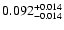 $\rm0.092_{-0.014}^{+0.014}$